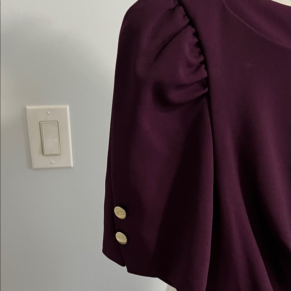 DKNY Plum Puff-Sleeve Sheath Dress - Picture 5 of 8